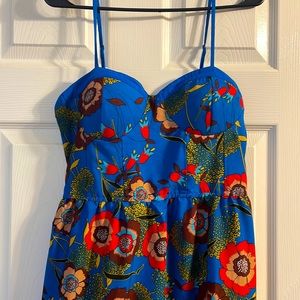 Padded bra, spaghetti straps midi dress with pockets!!